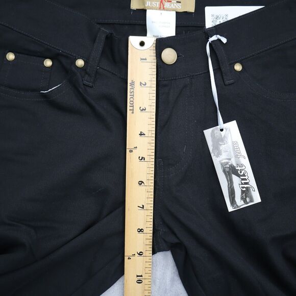 Just Jeans Pants Womens 7 Black Flat Front Comfort Straight Pockets Jeans - Picture 4 of 16